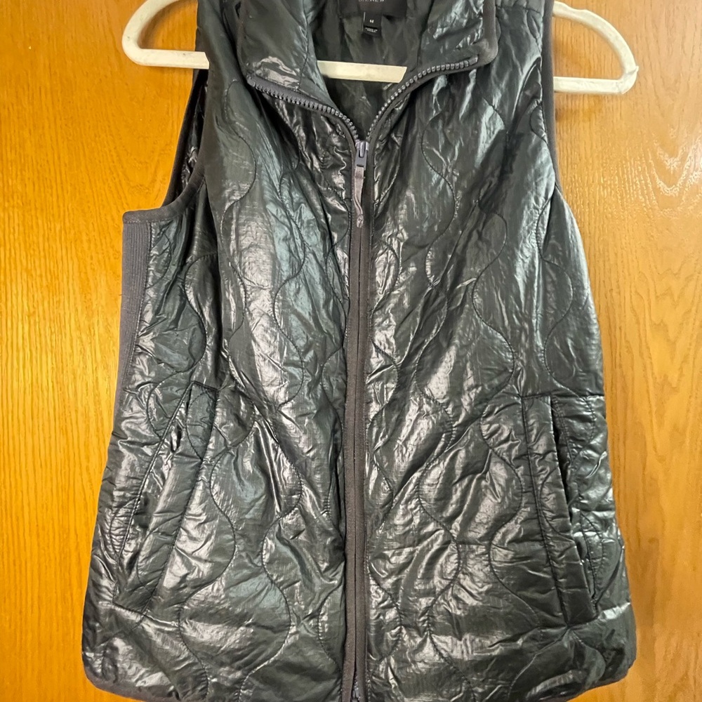 J. Crew Black Quilted Vest